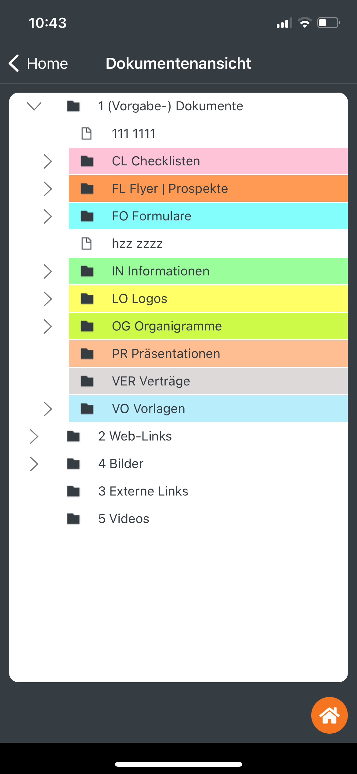 App document structure